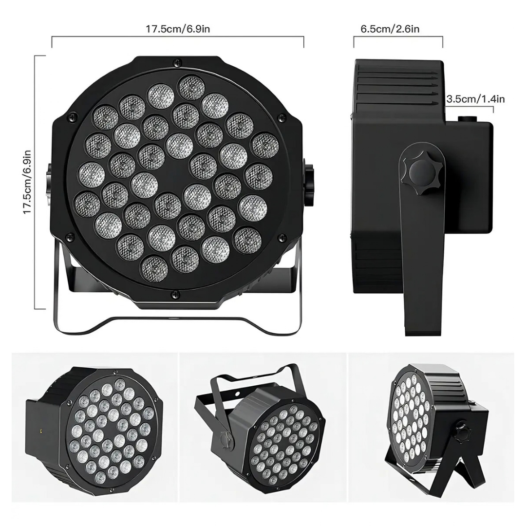 FOCO FIESTA 36 LED RGB DMX AUDIORRÍTMICO CARRETE
