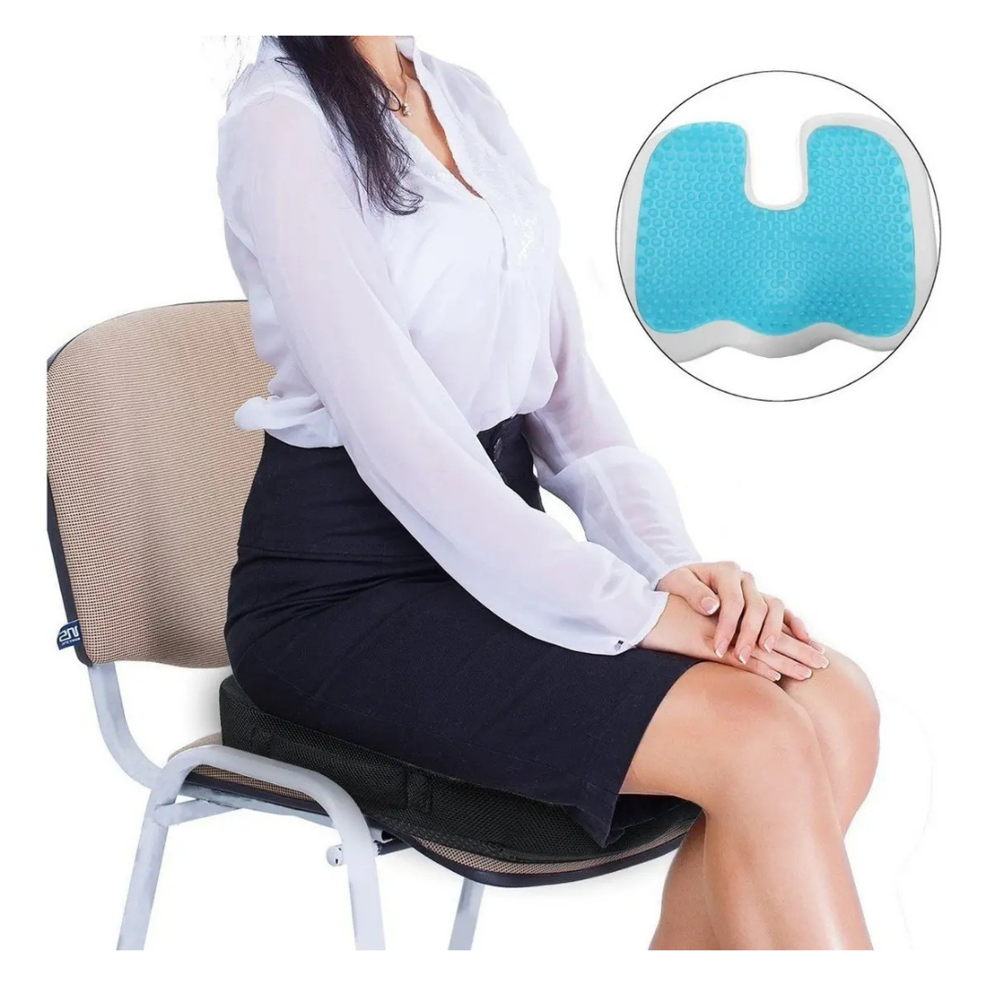 COJÍN ORTOPÉDICO PREMIUM COXIS ERGONÓMICO MEMORY FOAM + GEL