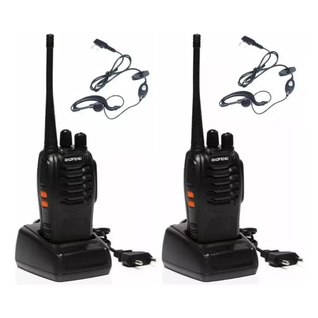 PACK X2 WALKIE TALKIE BF-888S 5W FRECUENCIA 400-470MHZ