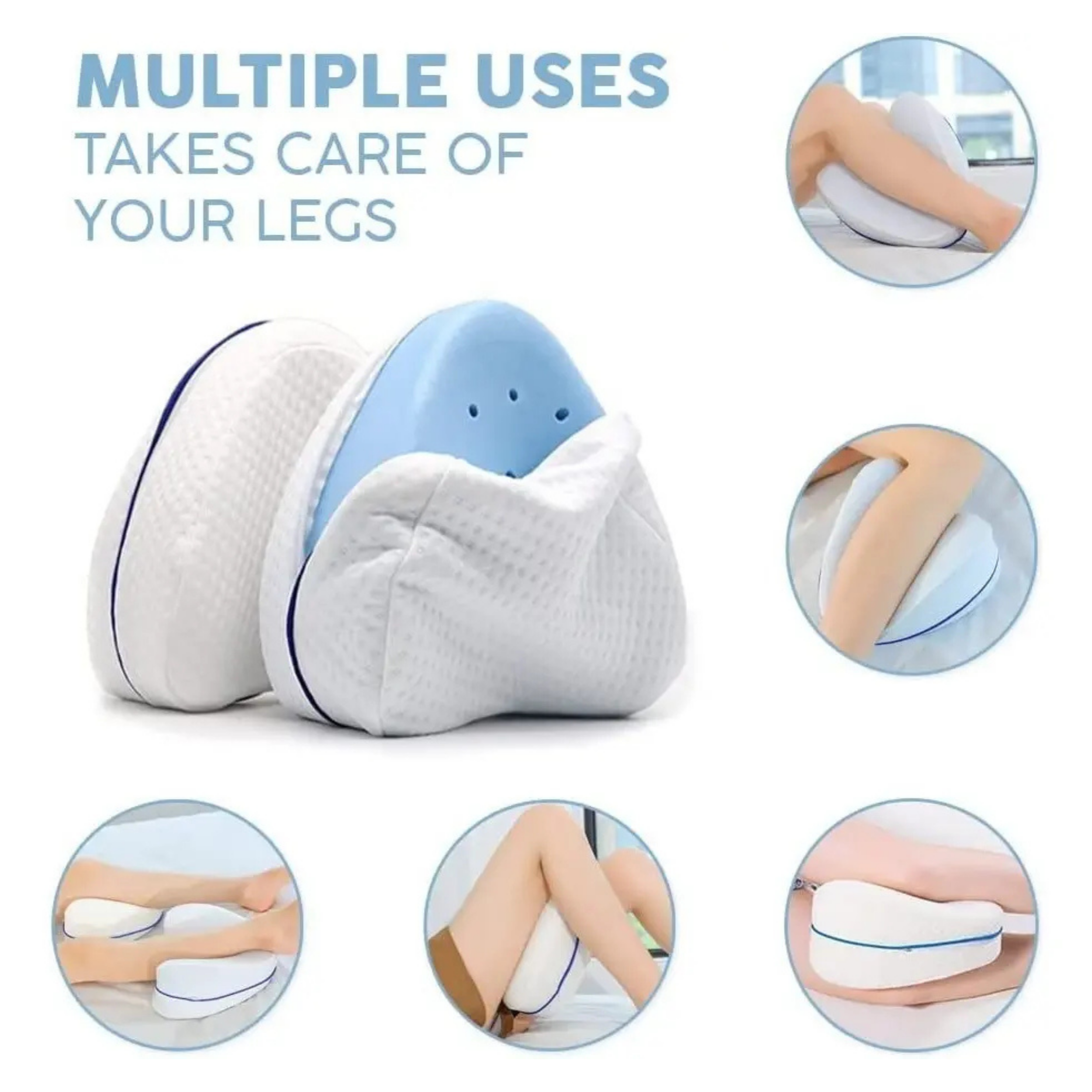 PACK X2 COJÍN ALMOHADA ORTOPÉDICA PARA PIERNAS VISCOELÁSTICA
