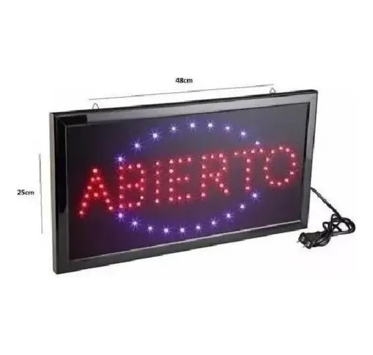 LETRERO LUMINOSO LED " ABIERTO" MULTICOLOR