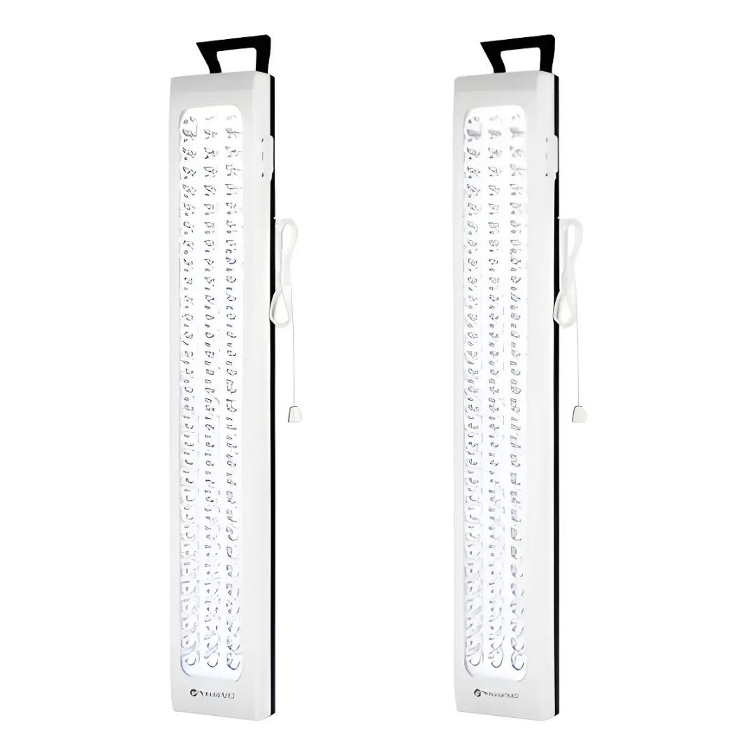 PACK X2 LÁMPARAS DE EMERGENCIA 60 LED RECARGABLES PORTÁTILES