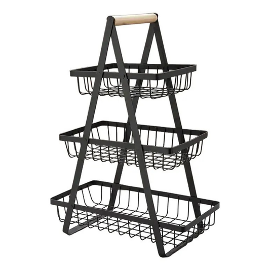 CESTA ORGANIZADORA MULTIUSOS 3 NIVELES -NEGRA