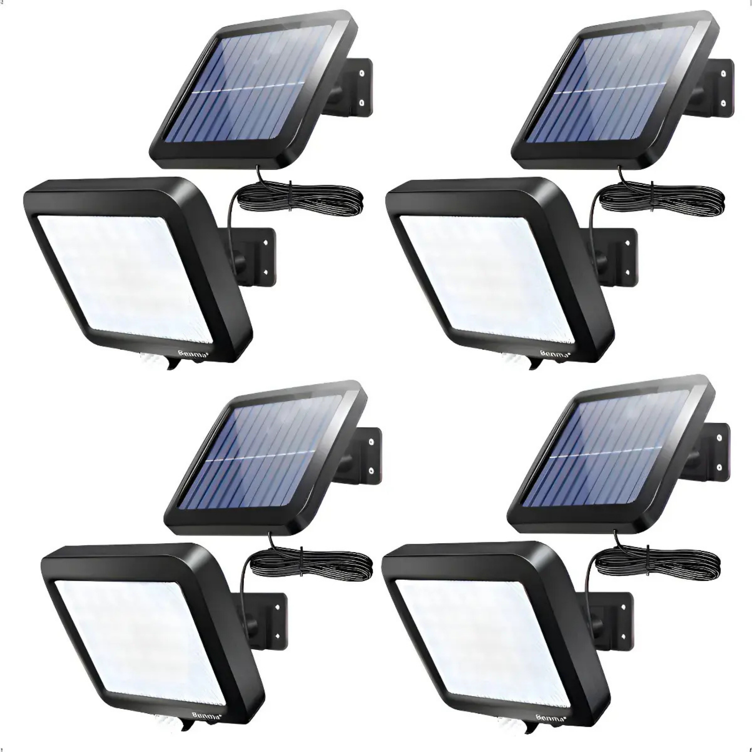 PACK X4 FOCOS LED SOLARES 250W EXTERIOR - LUZ BLANCA FRÍA