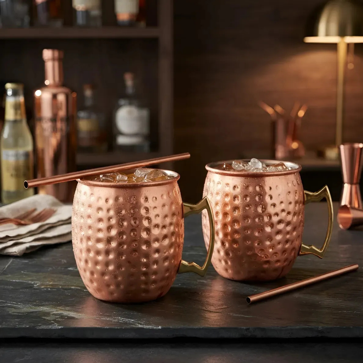 SET 2 VASOS COBRE CUINER MOSCOW MULE 500 ML PARA CÓCTEL