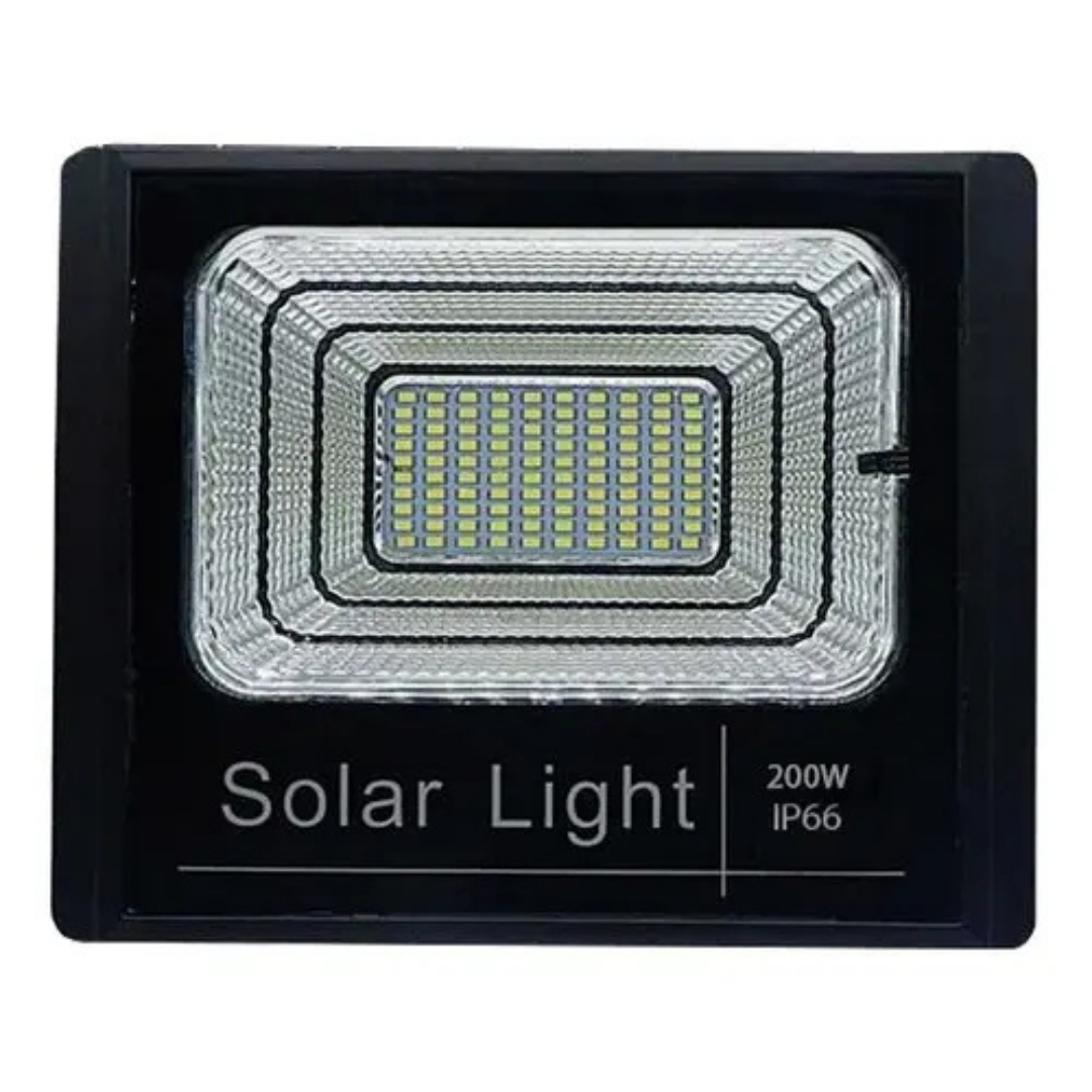 FOCO SOLAR LED 200W CON CONTROL REMOTO - IP66 -LUZ BLANCA FRÍA