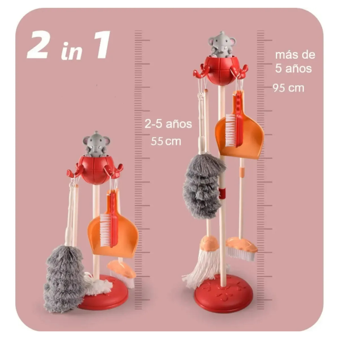 SET DE ASEO JUEGO DE LIMPIEZA JUGUETE DIDÁCTICO PARA NIÑOS CON ACCESORIOS.