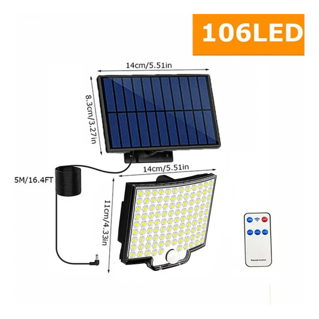LÁMPARA LED SOLAR CON SENSOR DE MOVIMIENTO