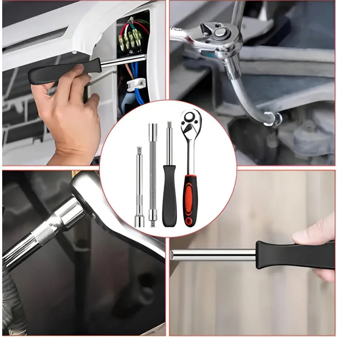LLAVE TORQUE TORQUÍMETRO 1/2" 28-210 Nm + DADOS + EXTENSIÓN