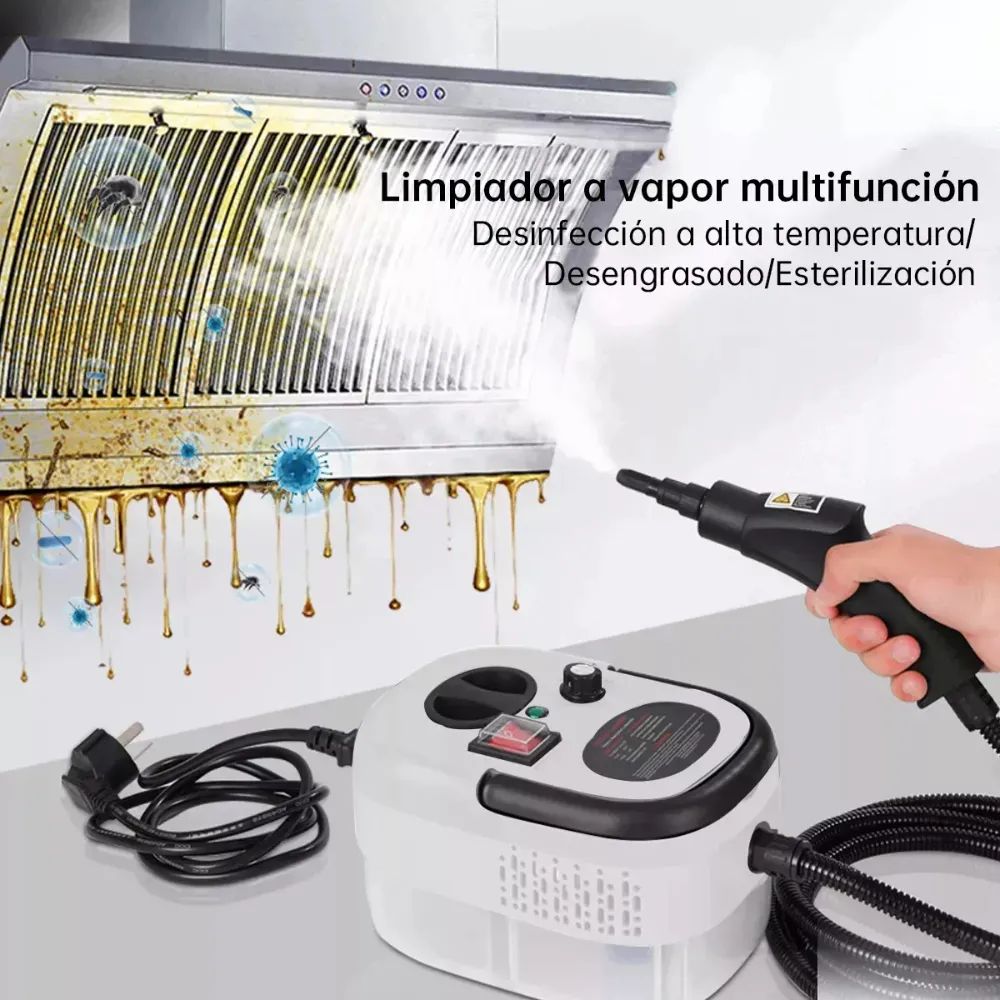 LIMPIADOR A VAPOR PORTÁTIL 2500W MULTIFUNCIONAL 1.2L BLANCO