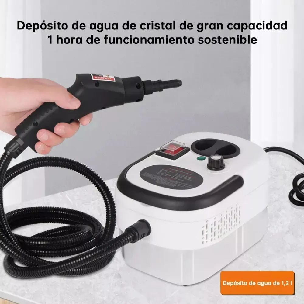 LIMPIADOR A VAPOR PORTÁTIL 2500W MULTIFUNCIONAL 1.2L BLANCO
