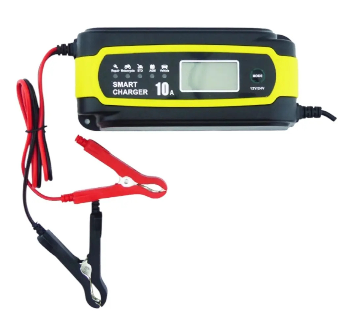 CARGADOR INTELIGENTE DE BATERÍA 12V / 24V 10A CON PANTALLA LCD