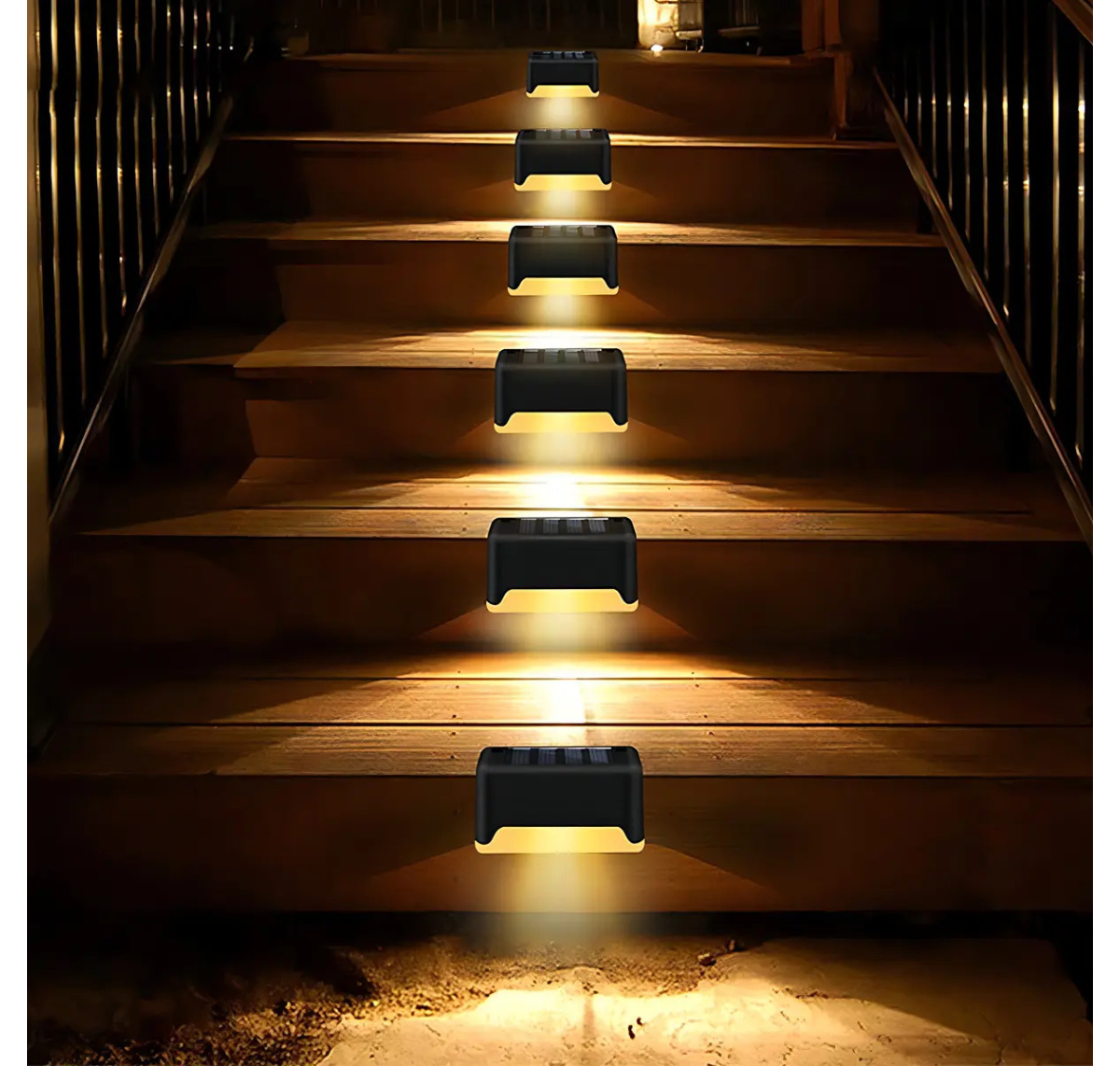SET DE 8 FOCOS SOLARES LED PARA ESCALERAS