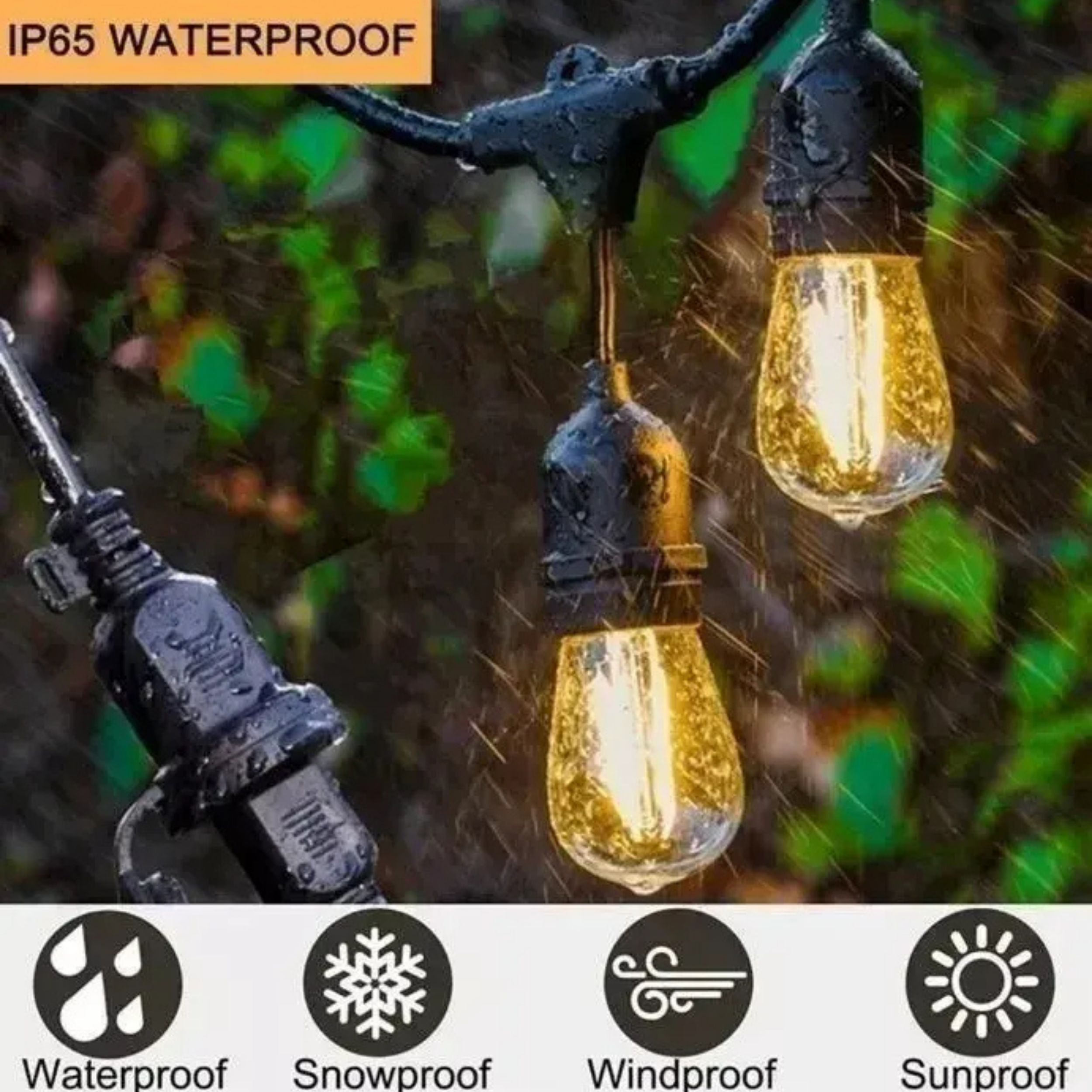 ✨GUIRNALDA SOLAR VINTAGE 10 LED - LUZ CÁLIDA EXTERIOR ☀️