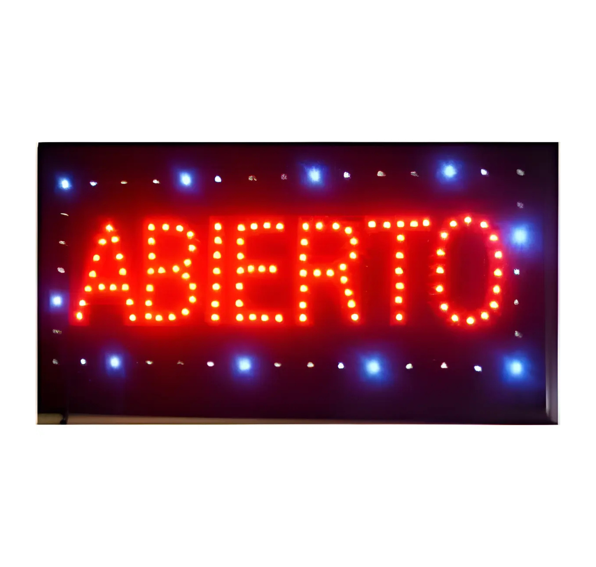 LETRERO LUMINOSO LED " ABIERTO" MULTICOLOR