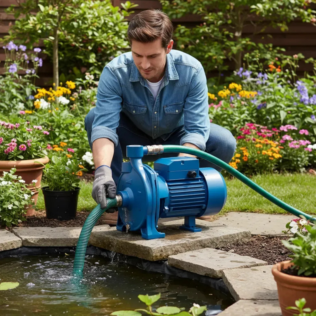 BOMBA DE AGUA PERIFÉRICA 1 HP AUTOASPIRANTE 80L/MIN HIERRO FUNDIDO