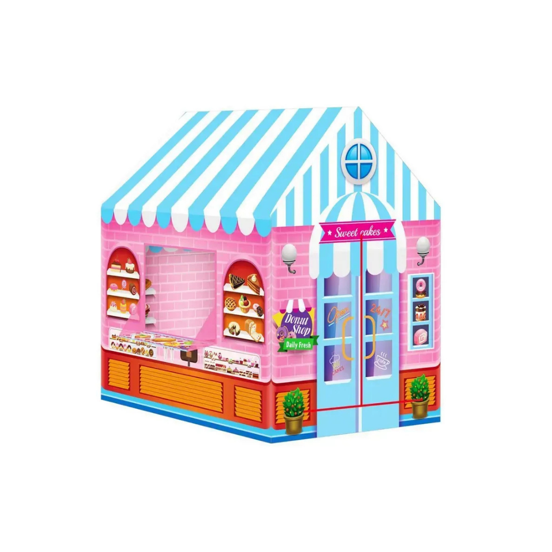 CARPA INFANTIL PLEGABLE CASA DE DULCES PARA NIÑAS Y NIÑOS