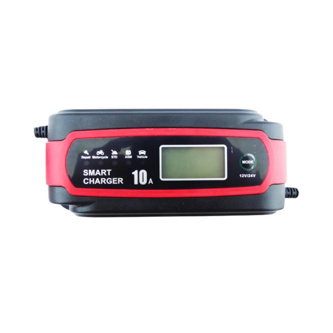 CARGADOR DE BATERÍA INTELIGENTE 10A 12/24V CON PINZAS