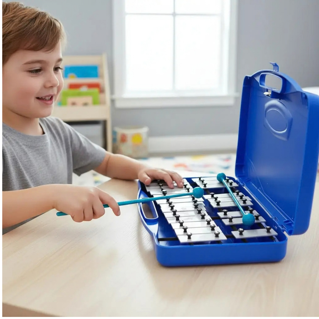 METALÓFONO CROMÁTTICO 25 TONOS AZUL - TECLAS METÁLICAS CROMADAS