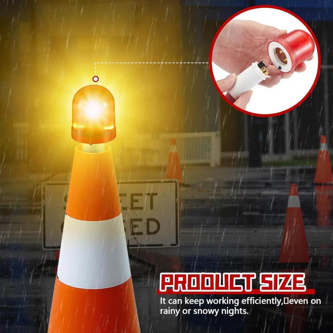 LUZ LED DE EMERGENCIA PARA CONO DE SEGURIDAD CON 2 BATERÍAS