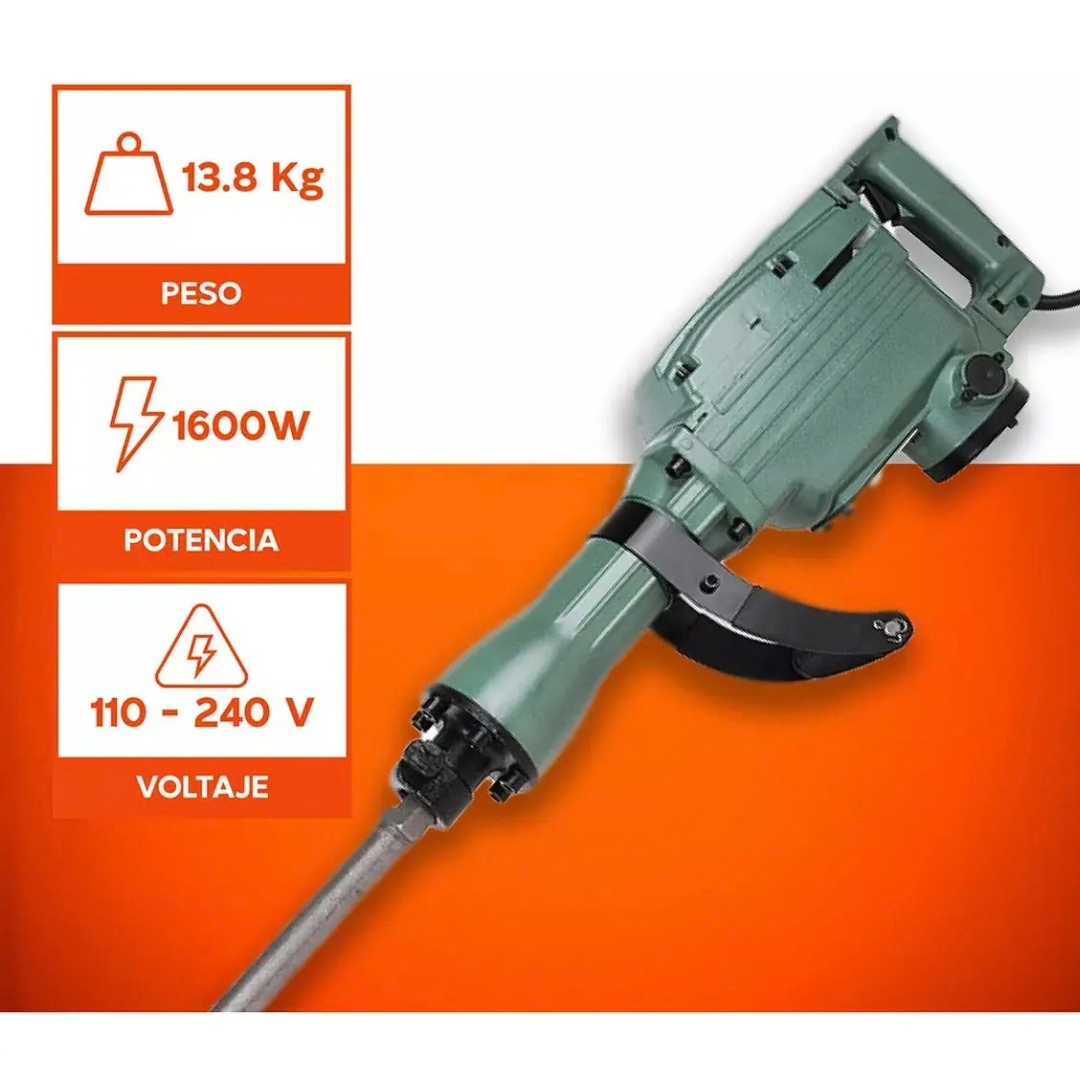MARTILLO DEMOLEDOR CANGO 3000W 15 KG -ALTA POTENCIA PARA DEMOLICIÓN