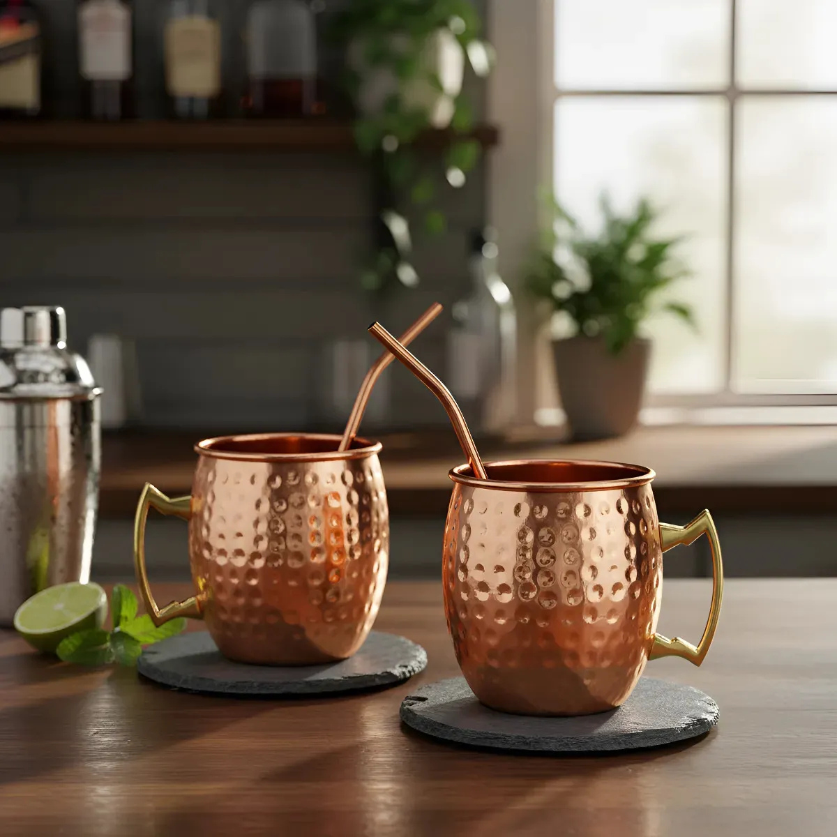 SET 2 VASOS COBRE CUINER MOSCOW MULE 500 ML PARA CÓCTEL