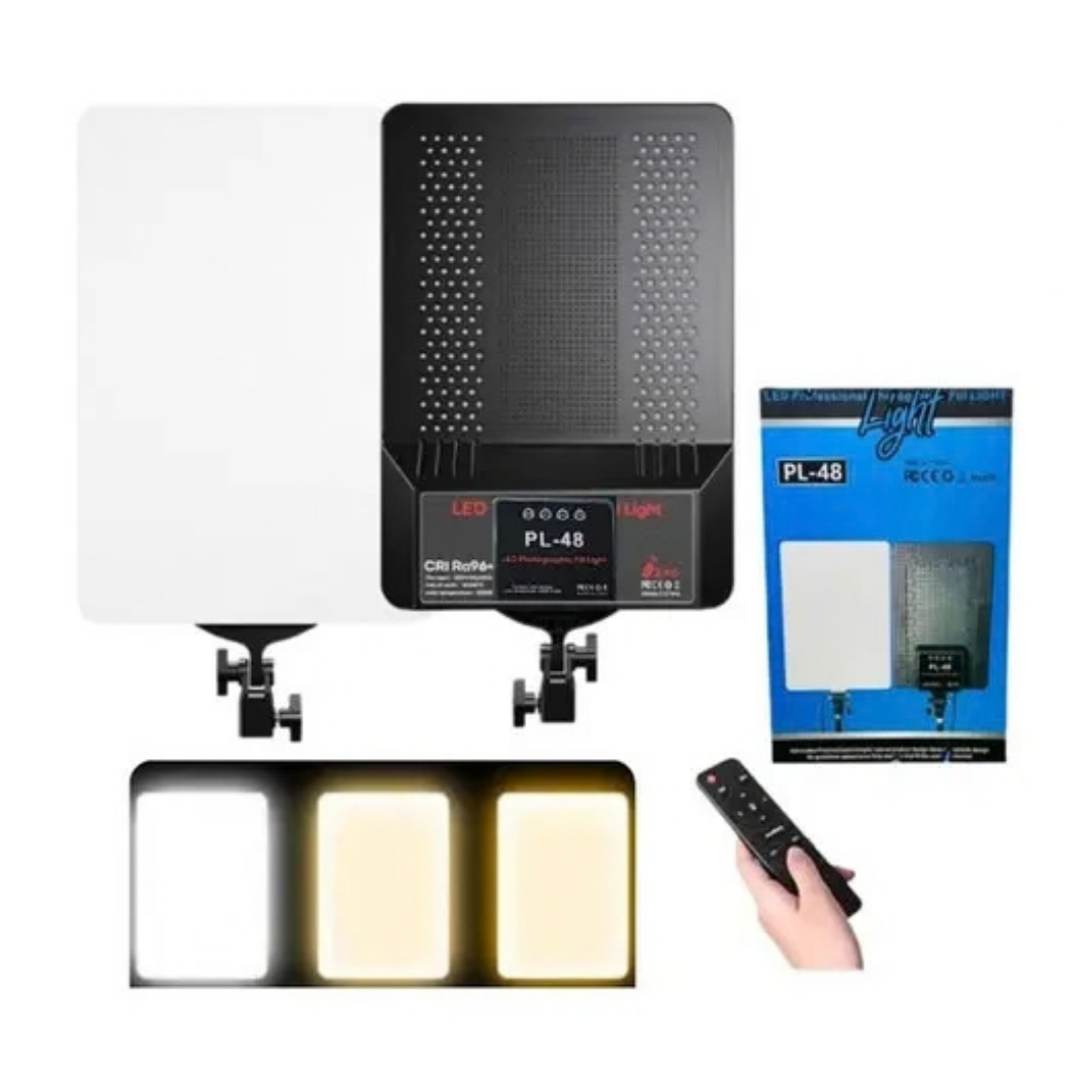 LUZ PANEL LED REGULABLE PARA VIDEO Y FOTOGRAFÍA PL48