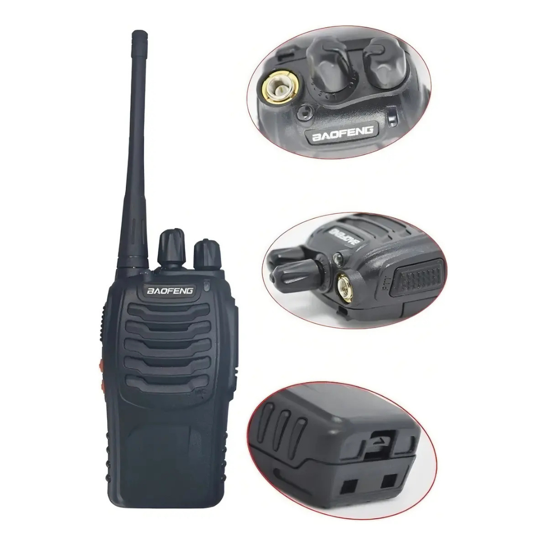 PACK X2 WALKIE TALKIE BF-888S 5W FRECUENCIA 400-470MHZ