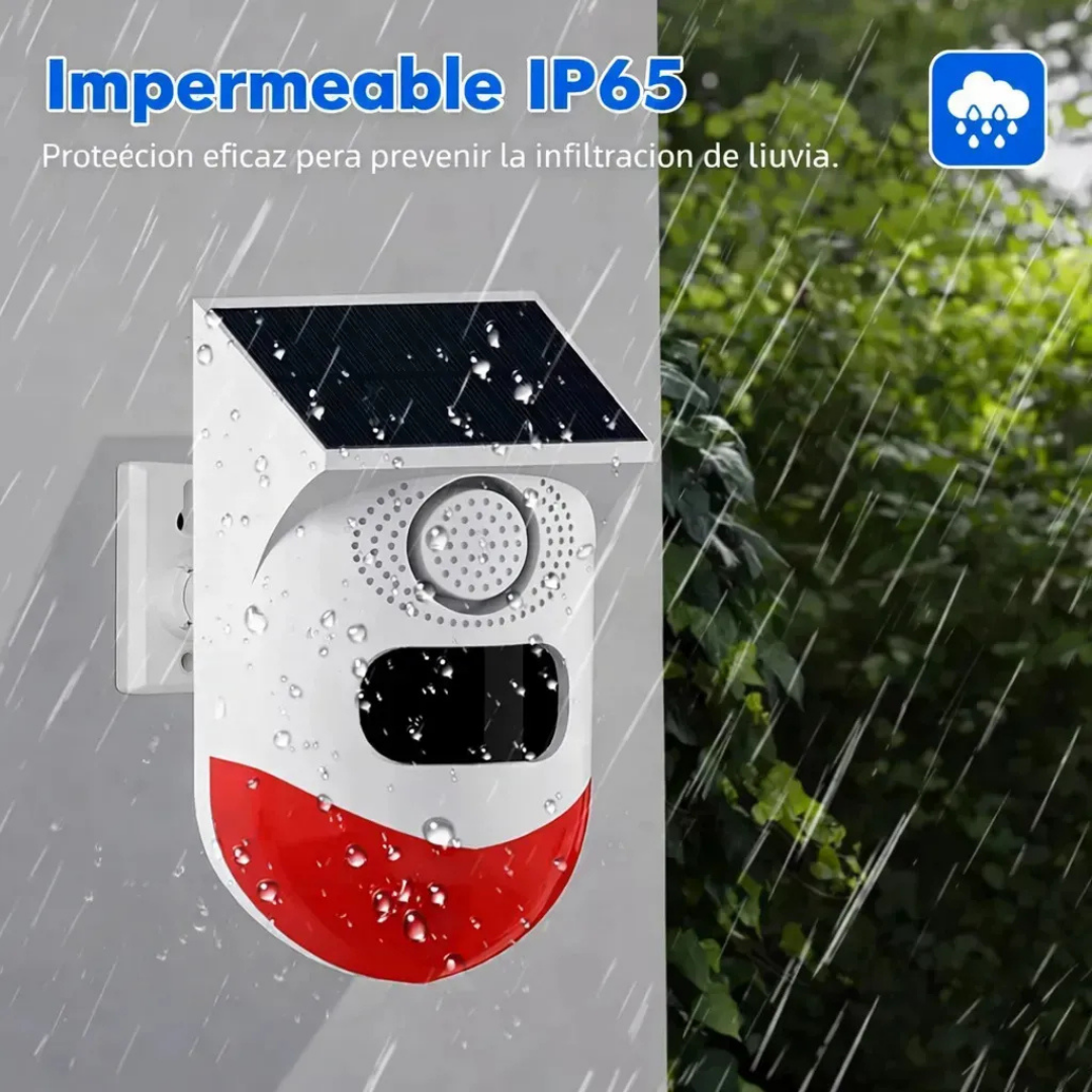 SENSOR DE MOVIMIENTO TUYA CT80WR SOLAR WIFI INALÁMBRICO CON ALARMA SONORA