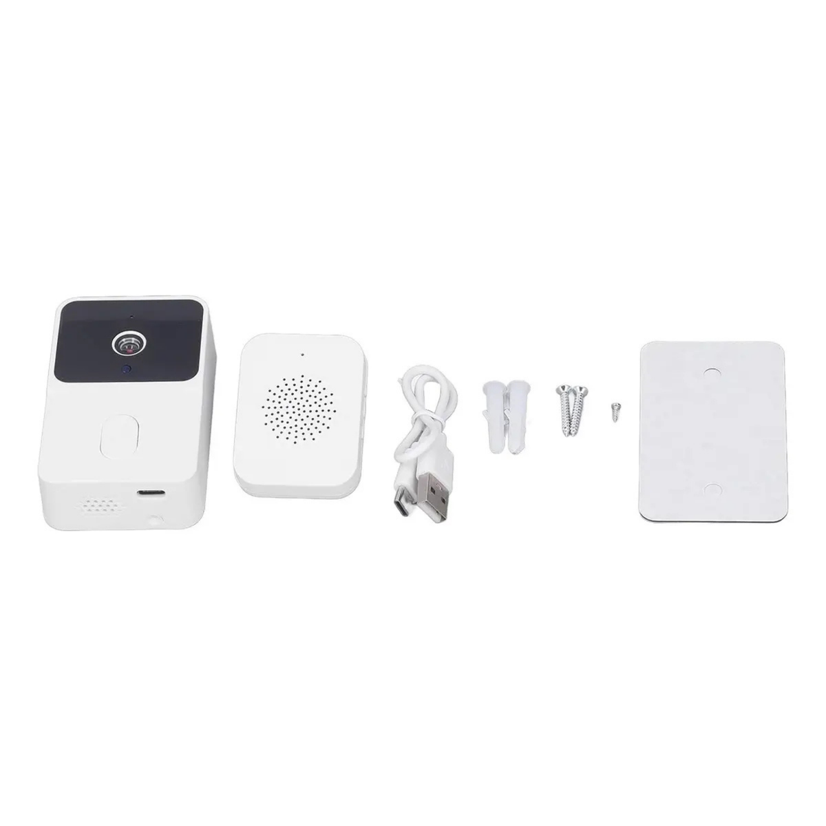 CITÓFONO TIMBRE CÁMARA WIFI VIDEO PORTERO INALÁMBRICO SMART BLANCO