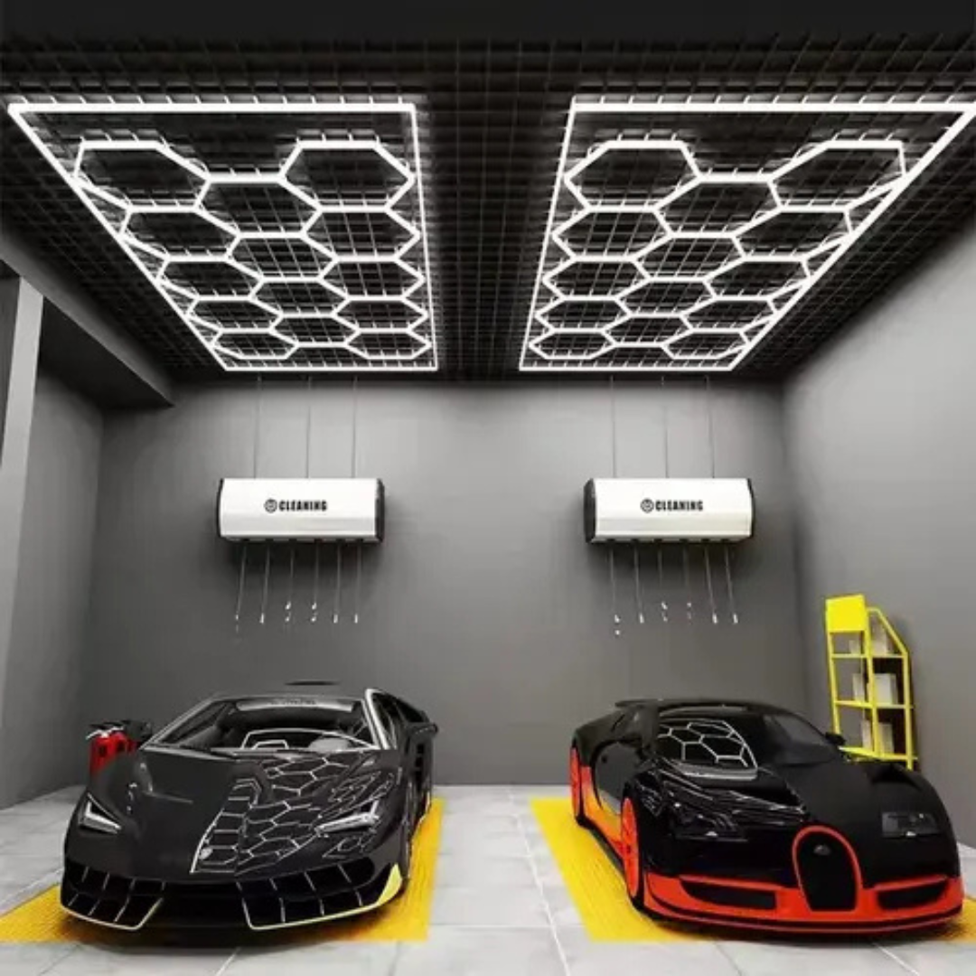 LÁMPARA LED HEXAGONAL DE TECHO NOVA 14 Módulos 6500K 220V