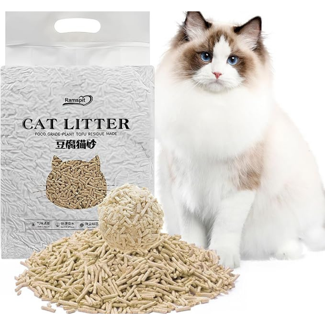 ARENA DE TOFU VEGETAL BIODEGRADABLE 6L 2.2KG PARA GATO BAMBU