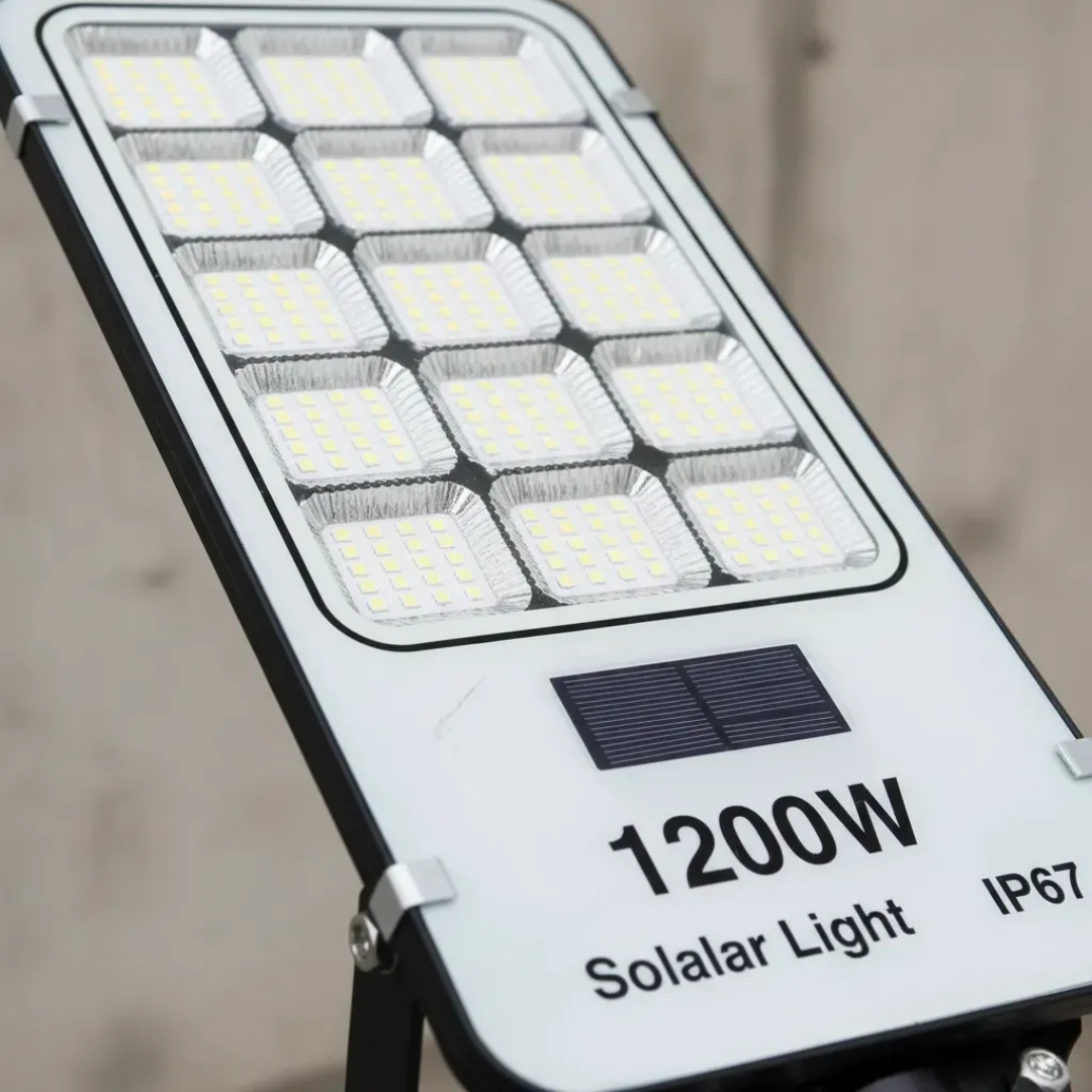 PACK X3 FOCOS SOLARES LED 1200W ALTA POTENCIA EXTERIOR LUZ BLANCA FRÍA