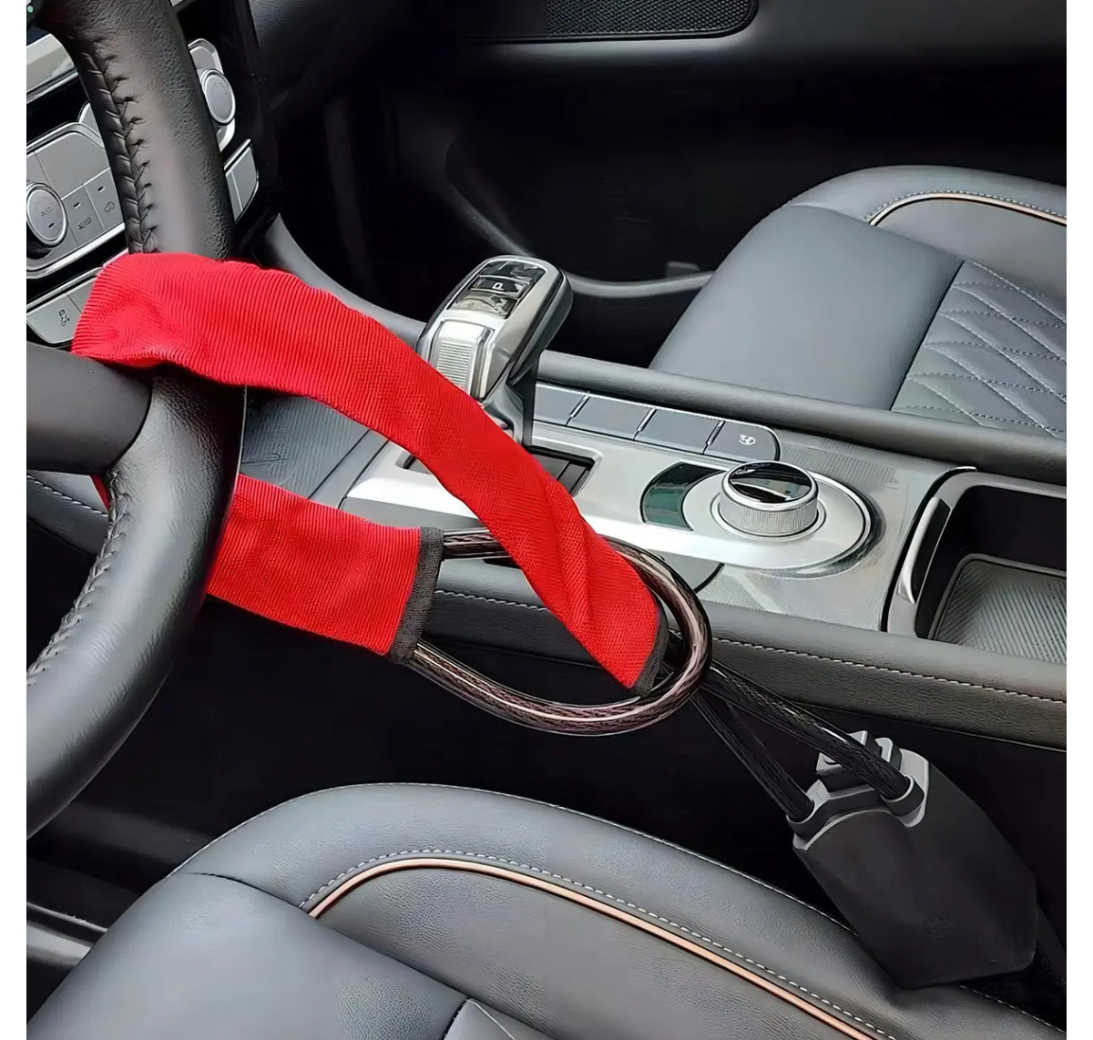 CANDADO ANTIRROBO PARA VOLANTE Y CINTURÓN DE SEGURIDAD WR ACCESORIOS