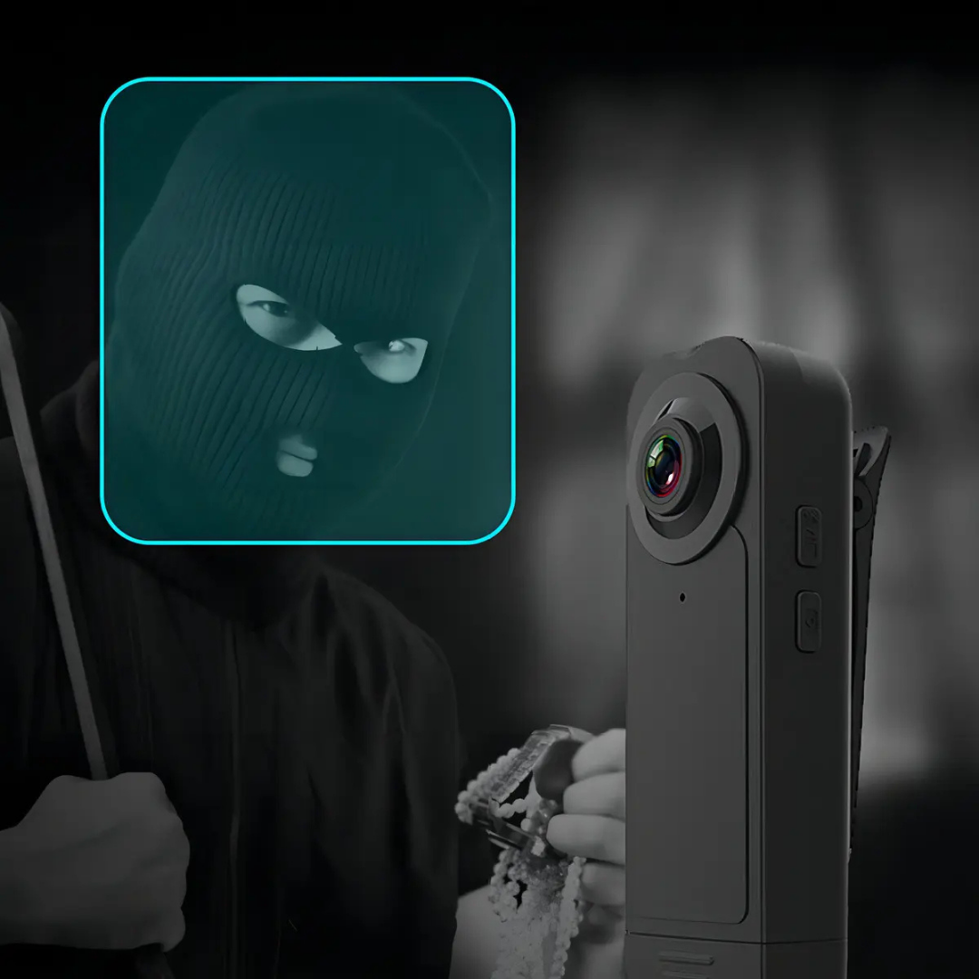 MINI CÁMARA CORPORAL CON CLIP PORTÁTIL DE SEGURIDAD
