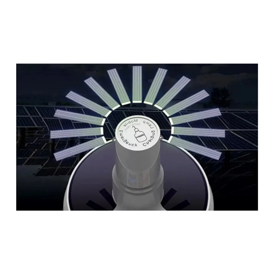 AMPOLLETA LED SOLAR RECARGABLE DE EMERGENCIA 800 lm - ILUMINACIÓN PARA CAMPING Y CORTES DE ENERGÍA