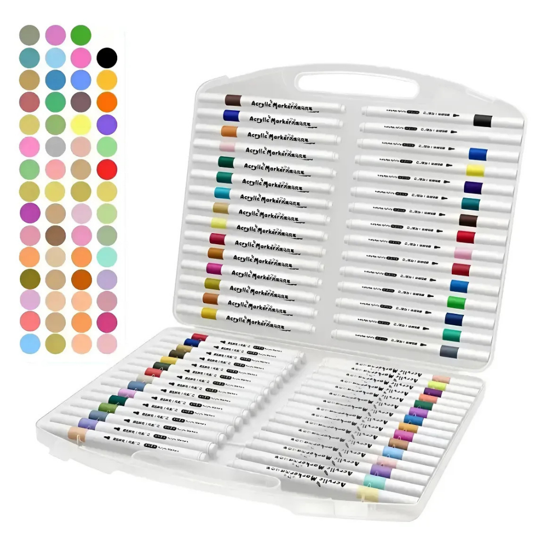 PACK 60 LÁPICES AC´RLICOS MARCADORES 60 COLORES