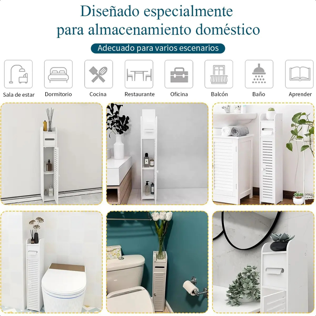 MUEBLE ESTANTE ORGANIZADOR PARA BAÑO Y COCINA ESQUINERO MULTIUSO