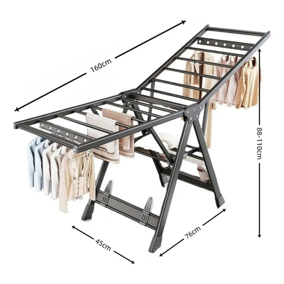TENDEDERO COLGADOR DE ROPA PLEGABLE DE ACERO 160 CM