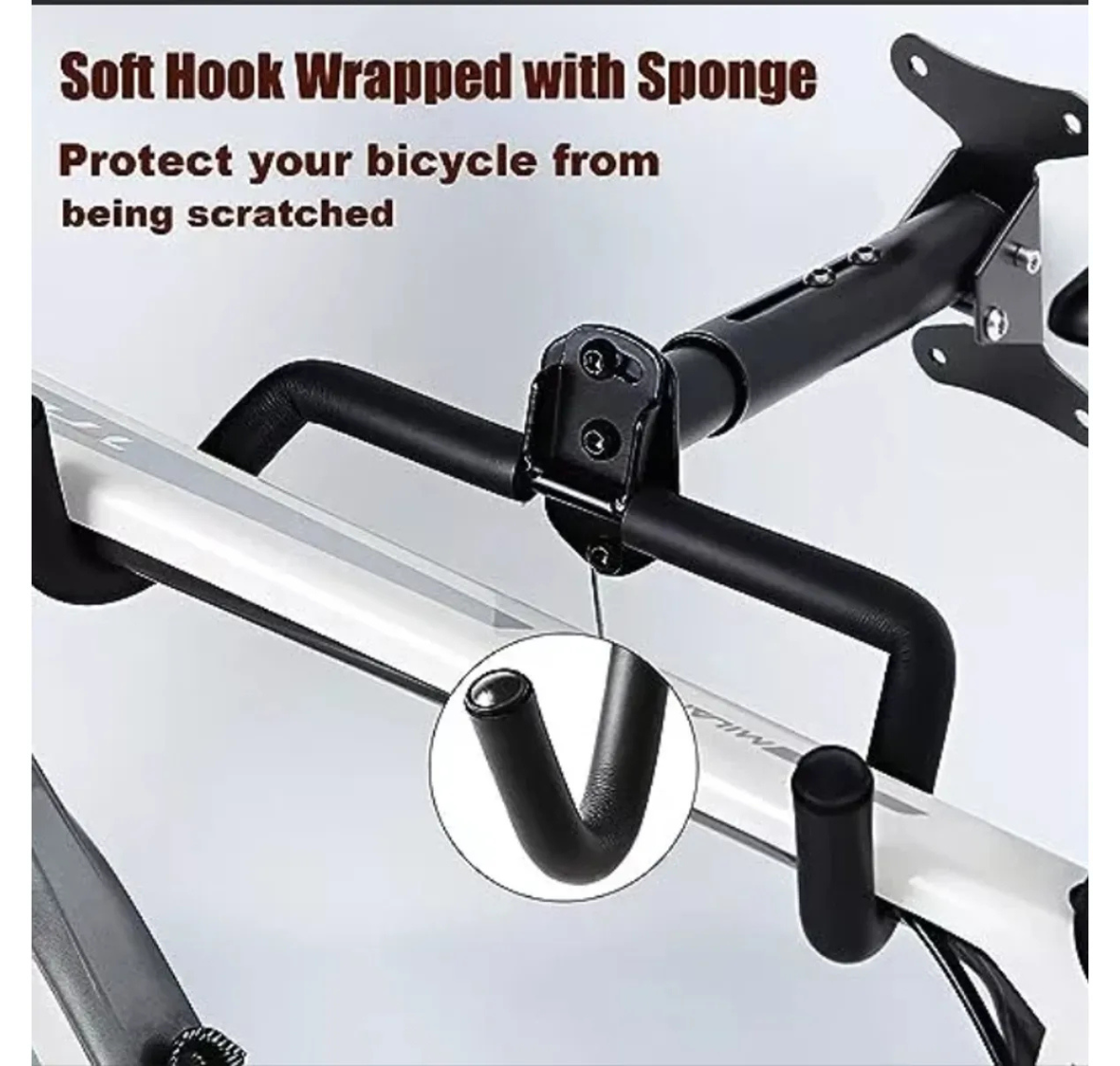 PORTA BICICLETA DE PARED PLEGABLE - SOPORTE METÁLICO PARA MURALLA