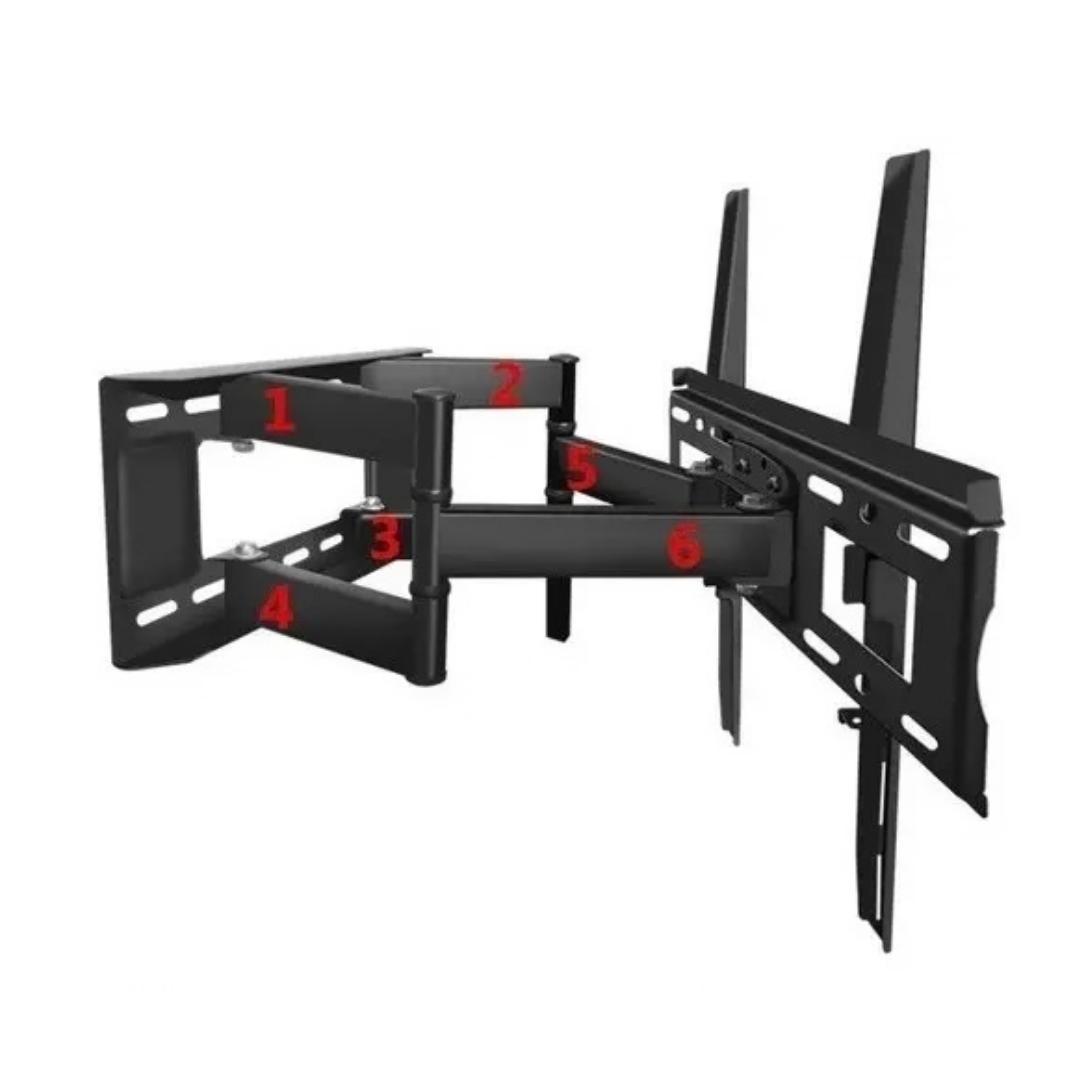 SOPORTE TV MÓVIL DOBLE BRAZO 32" A 70" COLOR NEGRO