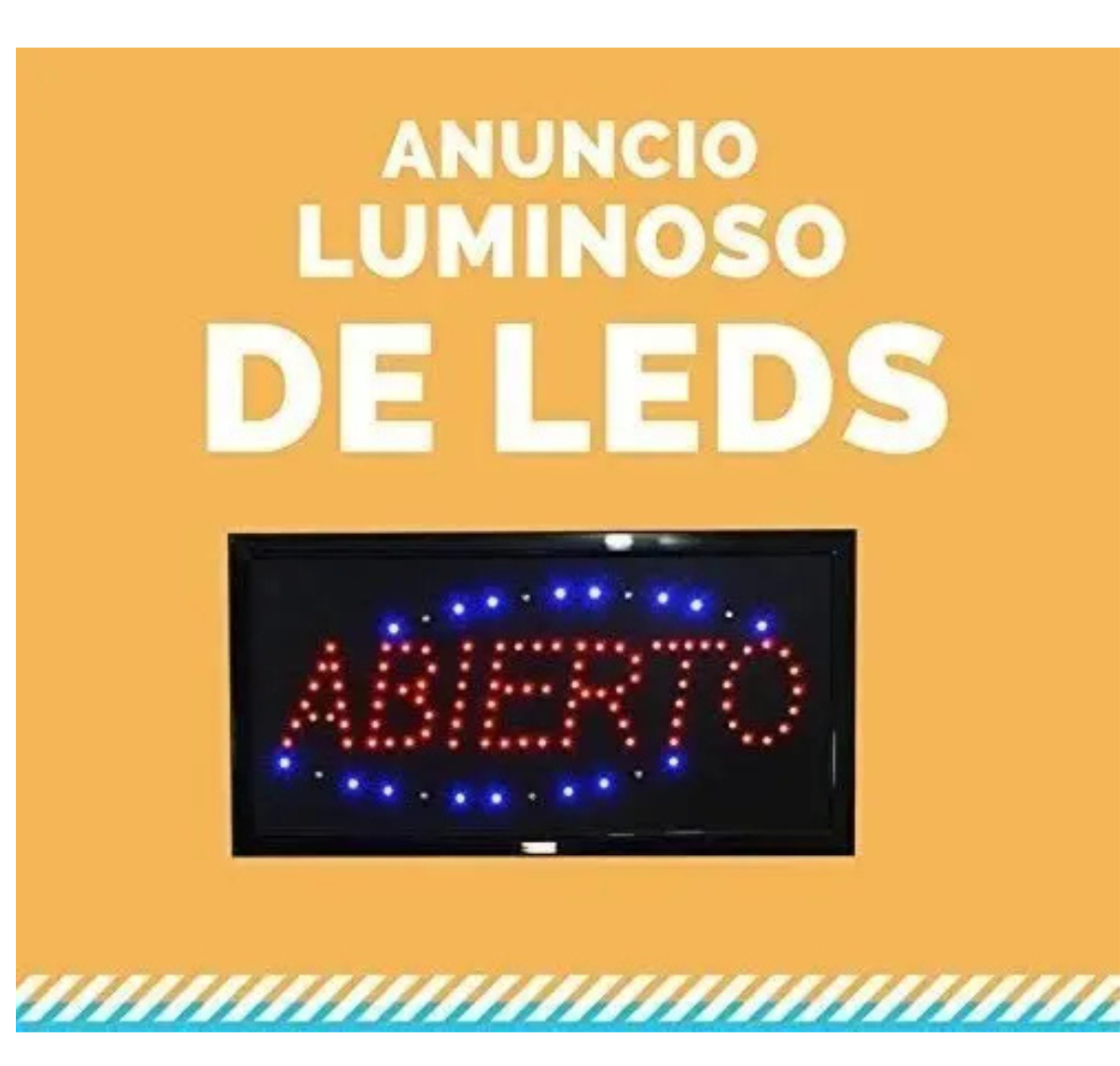 LETRERO LUMINOSO LED " ABIERTO" MULTICOLOR