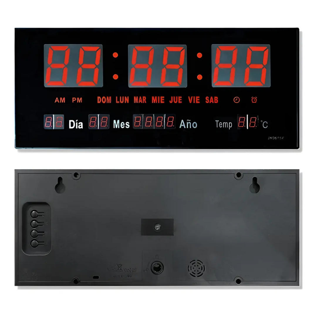 RELOJ DIGITAL DE PARED CON PANTALLA LED MAKA -NEGRO