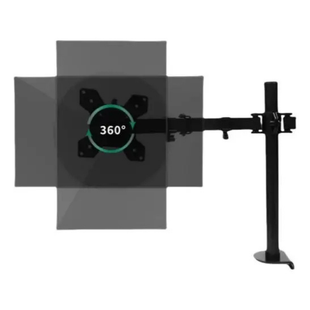 SOPORTE MONITOR ESCRITORIO BRAZO ARTICULADO NEGRO 15" A 30"