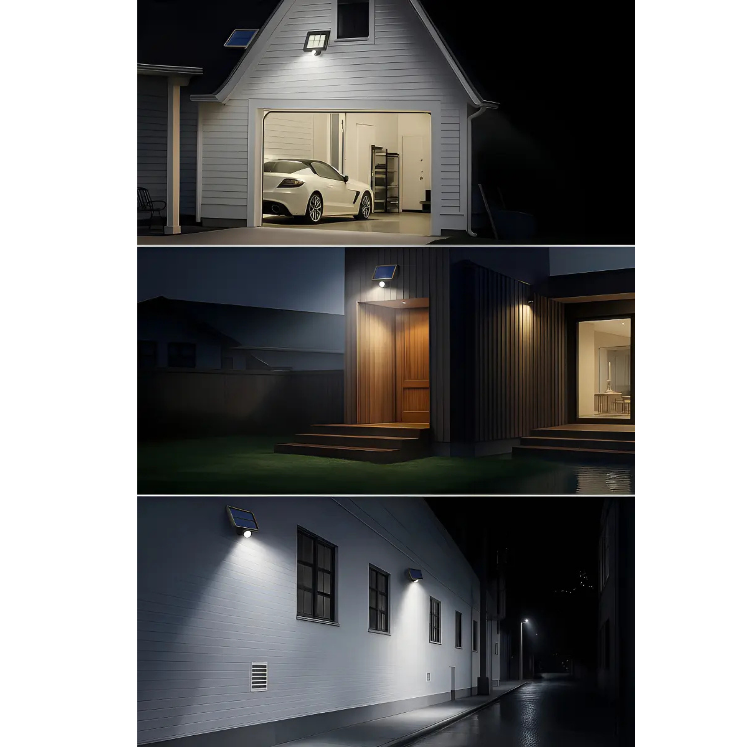PACK X4 FOCOS LED SOLARES 250W EXTERIOR - LUZ BLANCA FRÍA