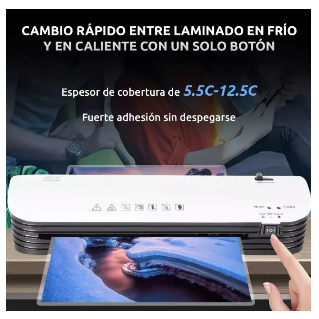 LAMINADORA TÉRMICA VIDITA 260W A4 23  CM CALOR Y FRÍO CON CORTADORA