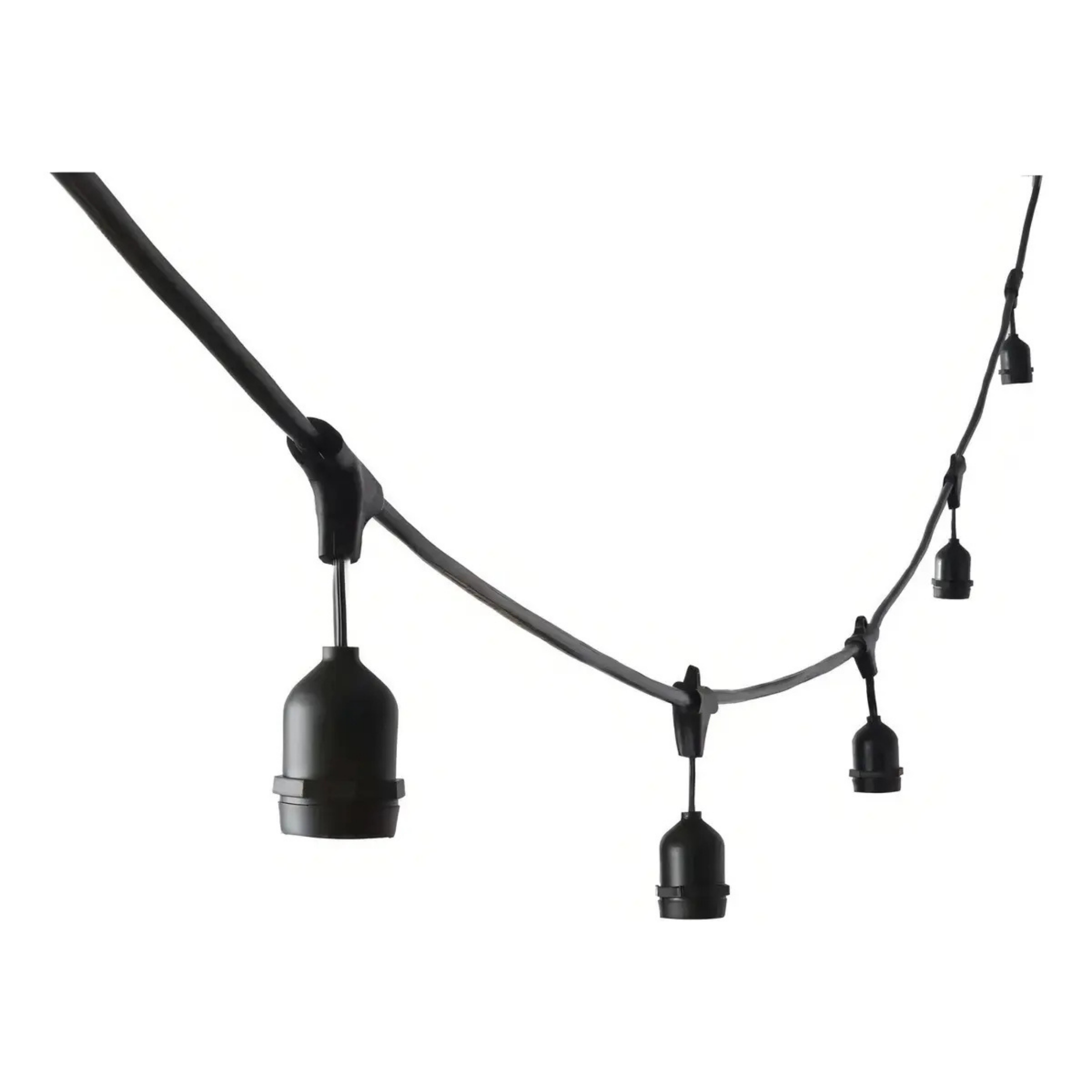 GUIRNALDA IMPERMEABLE 10 METROS E27 NEGRA (SIN AMPOLLETAS)