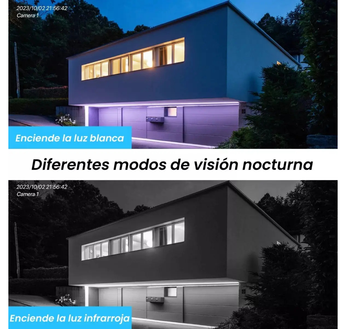 CÁMARAS X2 IP SMART WIFI HD EXTERIOR E INTERIOR CON VISIÓN NOCTURNA