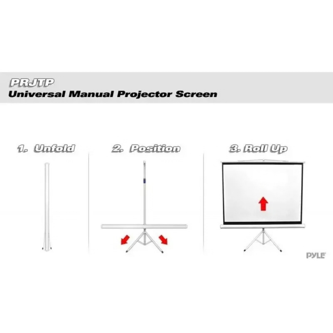 TELÓN PANTALLA CON TRÍPODE PARA PROYECTOR 84"