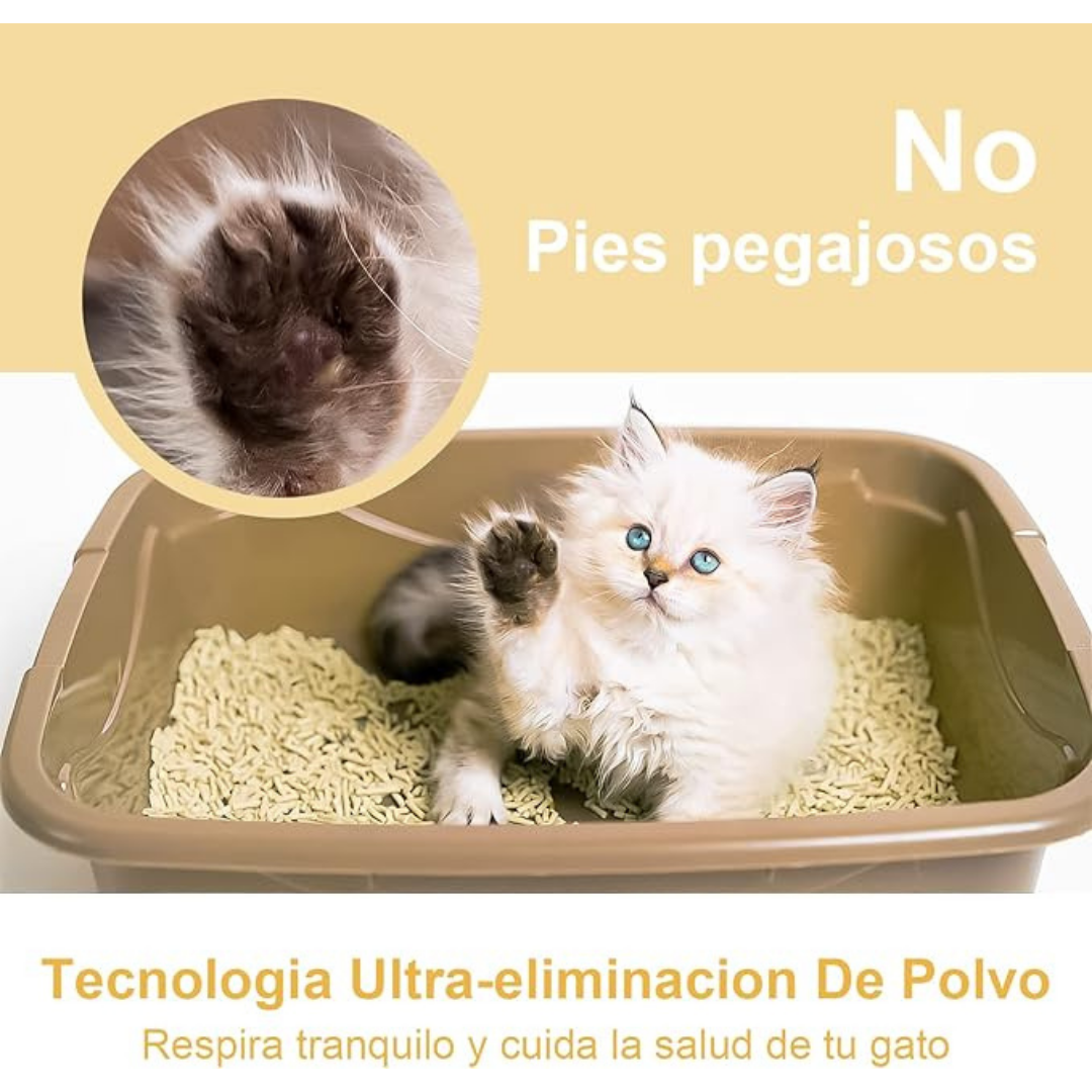 ARENA DE TOFU VEGETAL BIODEGRADABLE 6L 2.2KG PARA GATO BAMBU